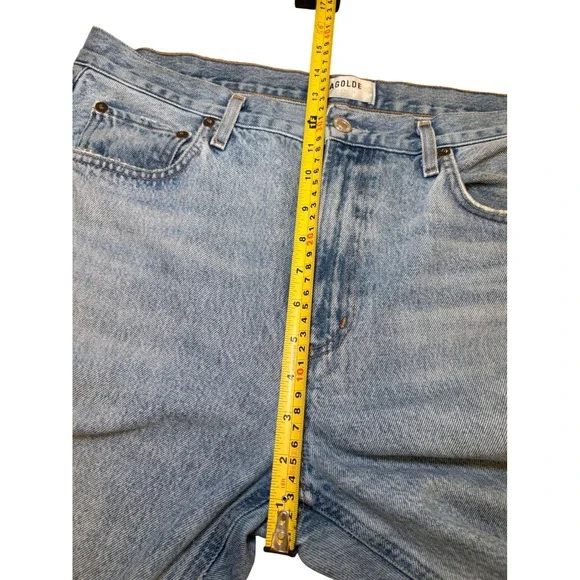 AGOLDE Womens Jeans Size 31 Cherie High Rise Light Wash Straight Leg Distressed‎ - Picture 7 of 11